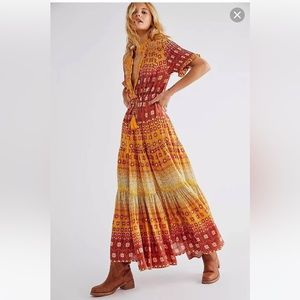 FREE PEOPLE Rare Feelings Maxi Dress Size L